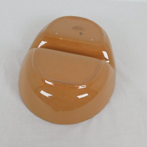 Stangl Pottery Thistle 10" Oval Divided Vegetable Bowl Pink Green Vintage FLAW - Picture 12 of 12